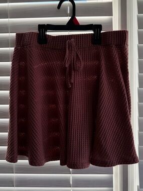 SHEIN Mauve Women’s Textured Knit Drawstring Skater Skirt! Size Large!